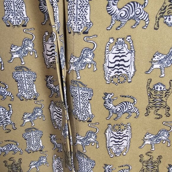 Women Designer Antique Revival Cat Gold Business Casual CarmenMarcValvo Shirt XS - Picture 6 of 9